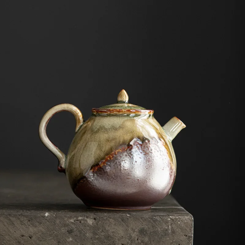 Ceramic Retro Flow Glaze Teapot Cover Bowl Kiln Change Craft Tea Ceremony Accessories Household Creative Handmade Tea Maker
Ceramic Retro Flow Glaze Teapot Cover Bowl Kiln Change Craft Tea Ceremony Accessories Household Creative Handmade Tea Maker
