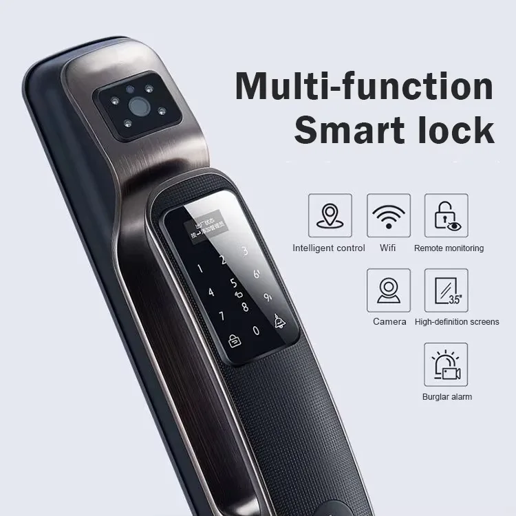 Doorplus Smart Digital Door Lock with 3D Face, Fingerprint, Password, Key Card Unlock and WiFi Connectivity
Doorplus Smart Digital Door Lock with 3D Face, Fingerprint, Password, Key Card Unlock and WiFi Connectivity
