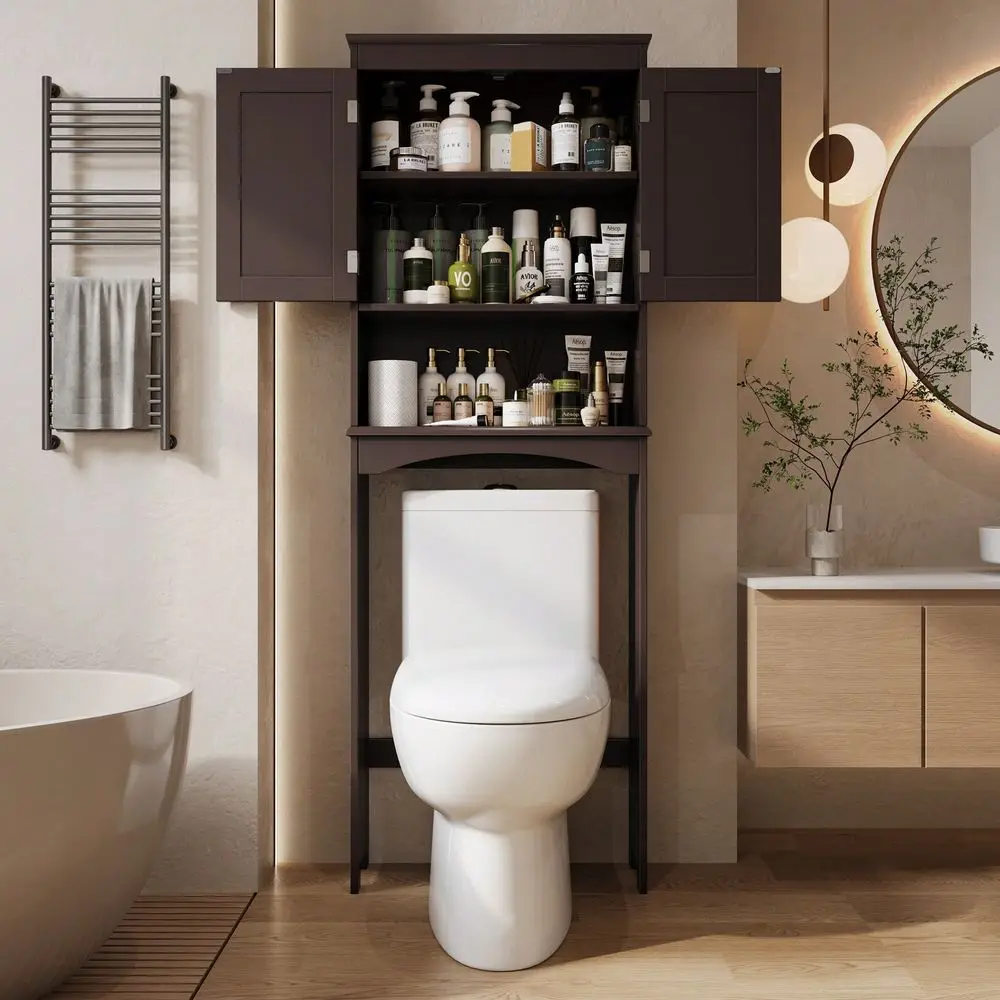 66 Over The Toilet Furniture Storage Cabinet With Adjustable Shelf And Double Doors Bathroom Cabinet Space Saver Toilet Furnit
66 Over The Toilet Furniture Storage Cabinet With Adjustable Shelf And Double Doors Bathroom Cabinet Space Saver Toilet Furnit