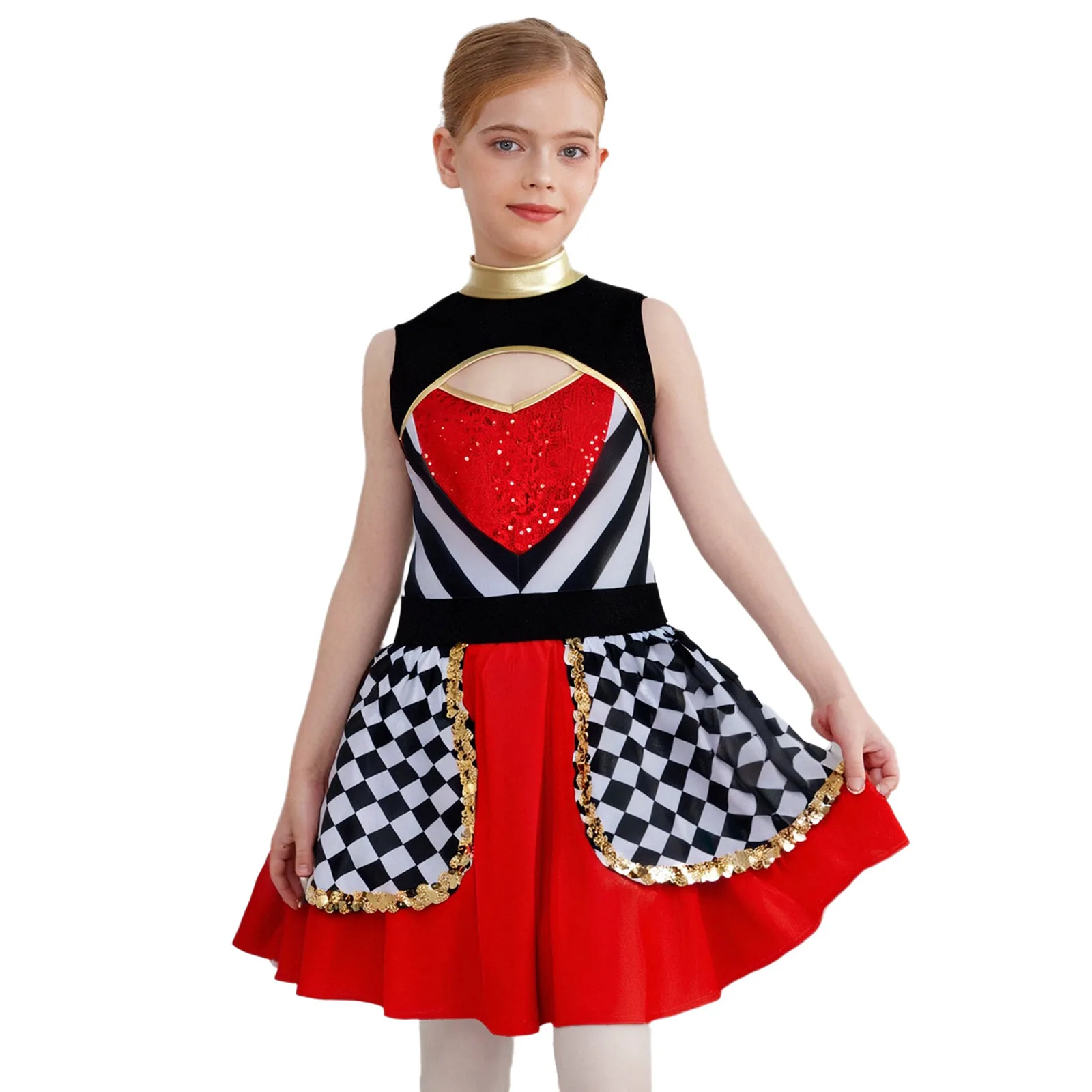 Girls Circus Ringmaster Queen Cosplay Costume Halloween Carnival Party Fancy Dress Up Shiny Sequins Striped Plaid Tutu Dress
Girls Circus Ringmaster Queen Cosplay Costume Halloween Carnival Party Fancy Dress Up Shiny Sequins Striped Plaid Tutu Dress