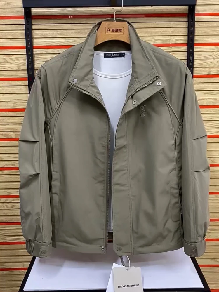 Men's Casual Comfortable Stand Collar Jaet Long Sve Top Faionable Versatile Autumn Workwear Outerwear Polyester Fiber
Men's Casual Comfortable Stand Collar Jaet Long Sve Top Faionable Versatile Autumn Workwear Outerwear Polyester Fiber