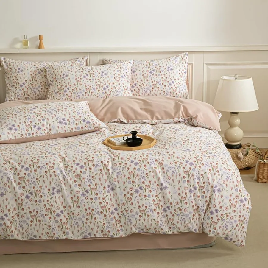 Brushed Cotton Duvet Cover Size Soft Floral Bedding Set Warm and Cozy Fall Winter Duvet Cover with Zipper Closure 3 Pieces
Brushed Cotton Duvet Cover Size Soft Floral Bedding Set Warm and Cozy Fall Winter Duvet Cover with Zipper Closure 3 Pieces