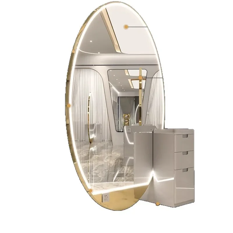 Internet celebrity with cabinet floor mirror, hair salon special hair mirror table
Internet celebrity with cabinet floor mirror, hair salon special hair mirror table