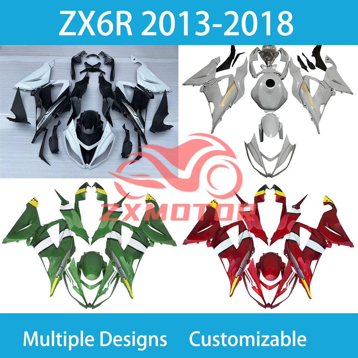 Moto Parts Fairing Kit ZX6R 2013 2014 2015 2016 2017 2018 Injection ABS Fairings Bodywork Panel Set for Kawasaki 636 ZX-6R New
Moto Parts Fairing Kit ZX6R 2013 2014 2015 2016 2017 2018 Injection ABS Fairings Bodywork Panel Set for Kawasaki 636 ZX-6R New