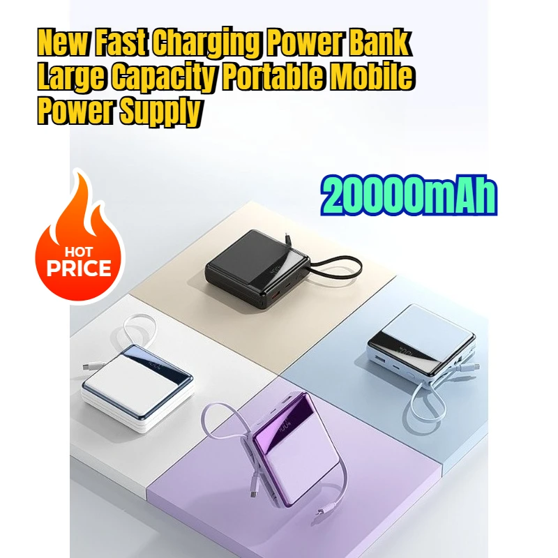 20000mAh New Fast Charging Power Bank Large Capacity Portable Mobile Power Supply
20000mAh New Fast Charging Power Bank Large Capacity Portable Mobile Power Supply