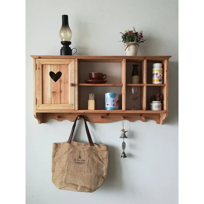 Solid wood kitchen wall storage shelves, dormitory wall hanging storage cabinets, retro display cabinets, wall partitions, displ
Solid wood kitchen wall storage shelves, dormitory wall hanging storage cabinets, retro display cabinets, wall partitions, displ