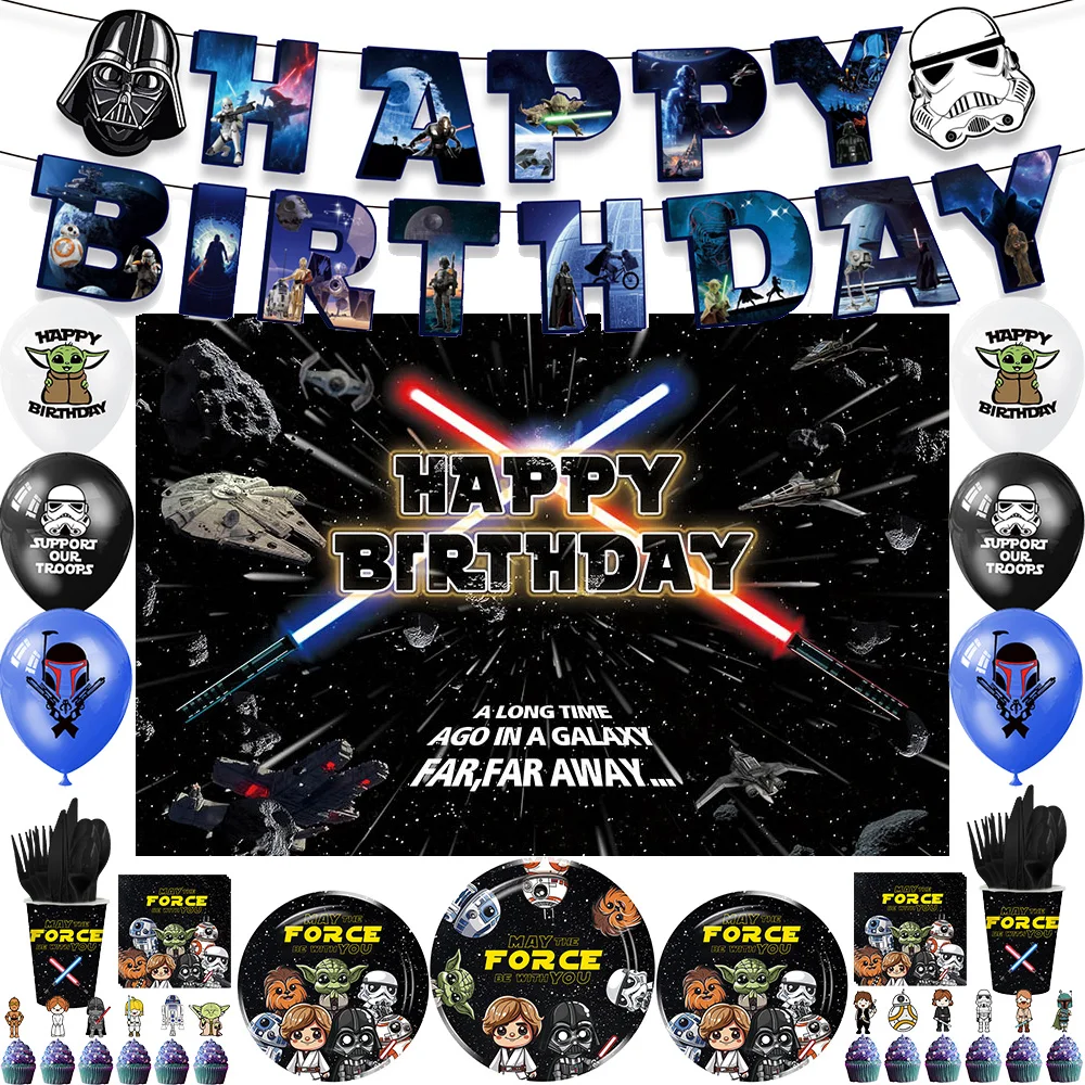 New Star Wars Birthday Party Decorations Tableware Set Latex Balloons Background Cloth Cake Decoration Boy Baby Shower Supplies
New Star Wars Birthday Party Decorations Tableware Set Latex Balloons Background Cloth Cake Decoration Boy Baby Shower Supplies