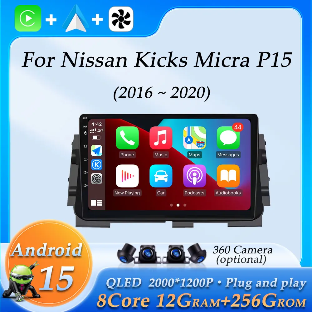 Car Radio Multimedia Player Navigation GPS for Nissan Kicks Micra P15 2016 - 2020 Android 15 Wireless CarPlay DSP Stereo 10 inch
Car Radio Multimedia Player Navigation GPS for Nissan Kicks Micra P15 2016 - 2020 Android 15 Wireless CarPlay DSP Stereo 10 inch