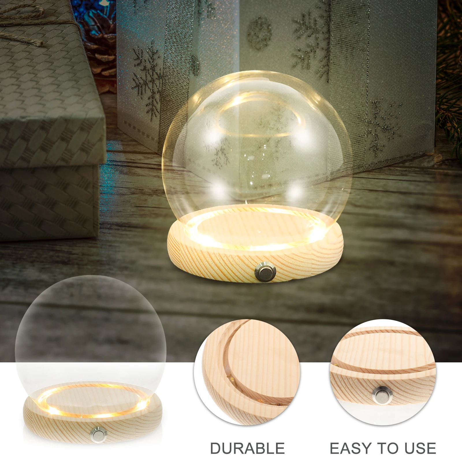 1Set Preserved Flower Glass Cover Transparent Glass Dome Dust-Proof Cloche Display Dome with Glowing Wooden Base Decorative
1Set Preserved Flower Glass Cover Transparent Glass Dome Dust-Proof Cloche Display Dome with Glowing Wooden Base Decorative