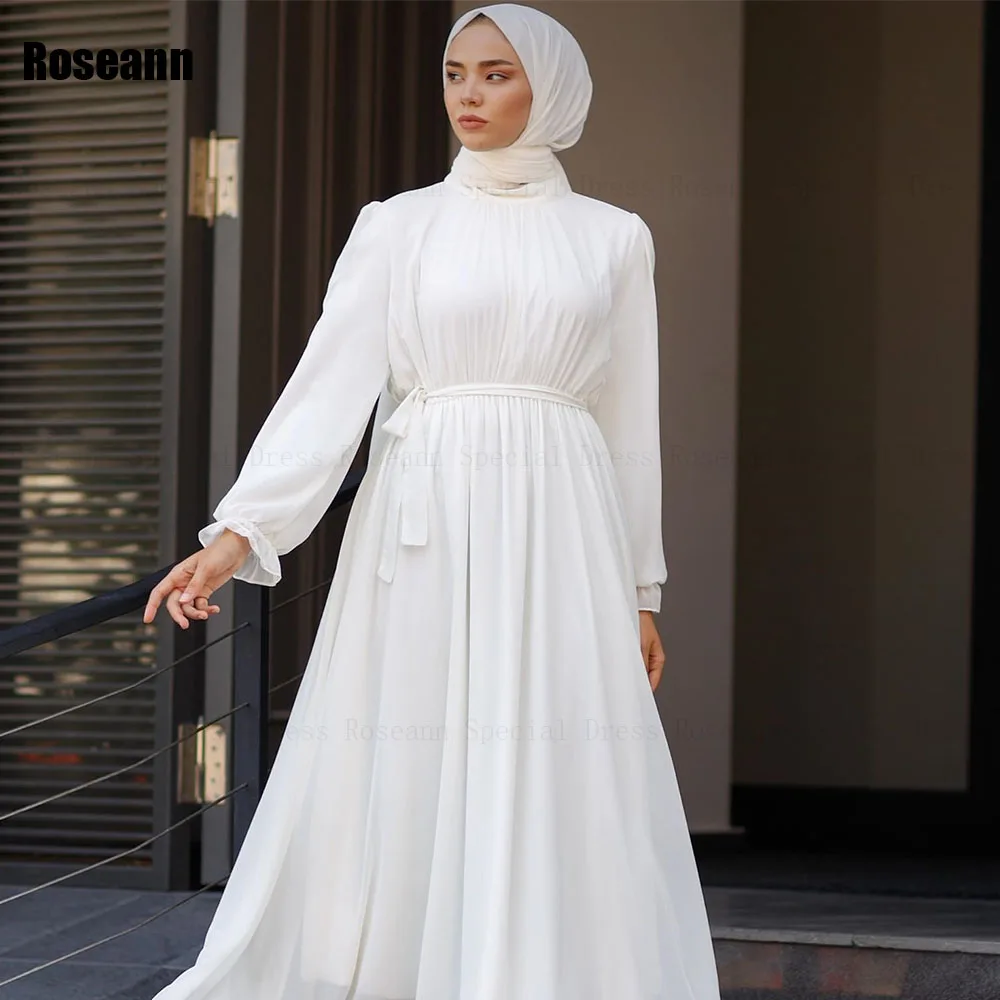 Muslim 2024 Exquisite High Collar A-line Wedding Dresses Ruffle Belt Full Draped Pleat Floor Length Bride Dress robe de mariée
Muslim 2024 Exquisite High Collar A-line Wedding Dresses Ruffle Belt Full Draped Pleat Floor Length Bride Dress robe de mariée