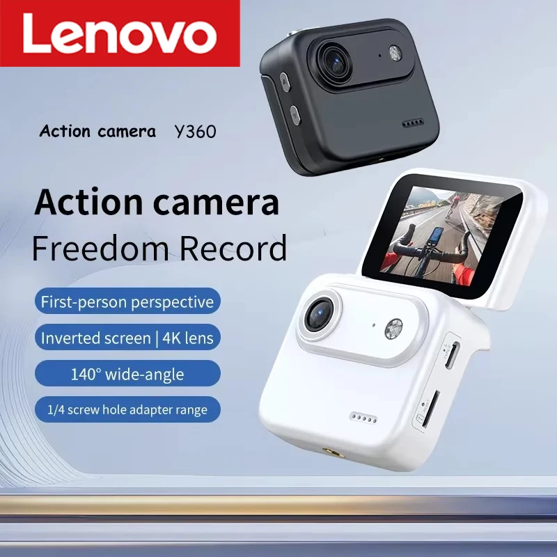 Мини-экшн-камера Lenovo 4K HD с записью видео, откидным экраном, функцией VLOG и стабилизацией изображения 140° ° Широкоугольный объектив для спортивной камеры для велоспорта
Мини-экшн-камера Lenovo 4K HD с записью видео, откидным экраном, функцией VLOG и стабилизацией изображения 140° ° Широкоугольный объектив для спортивной камеры для велоспорта
