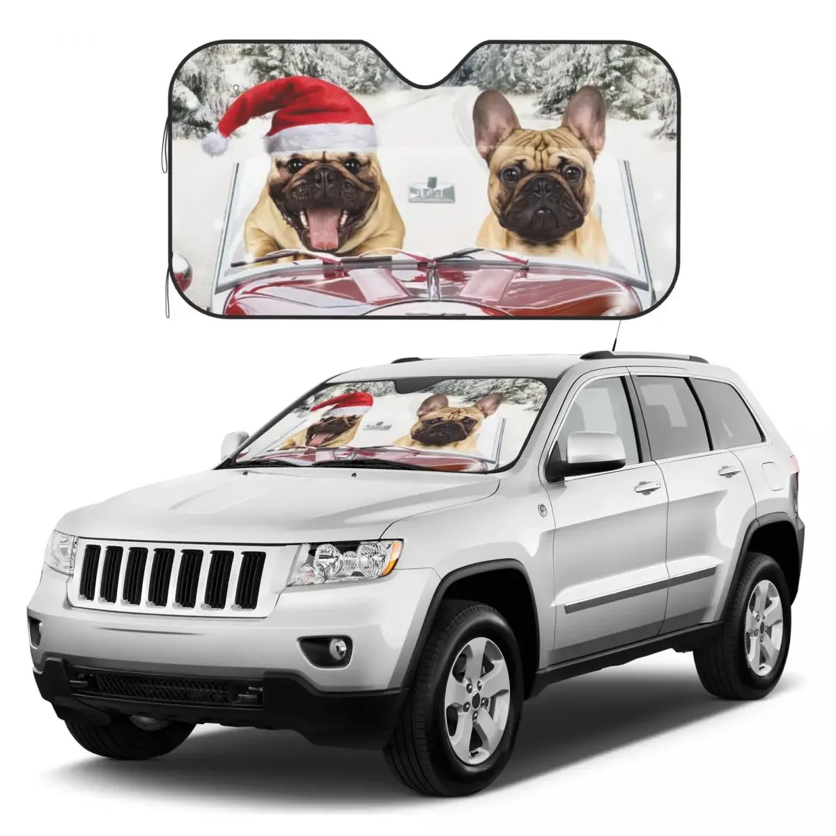 Dogs Driving Car Through Christmas Snow Scene Digita Sunshades Reflector Anti Uv Custom Car Sunshade Sun Shade
Dogs Driving Car Through Christmas Snow Scene Digita Sunshades Reflector Anti Uv Custom Car Sunshade Sun Shade