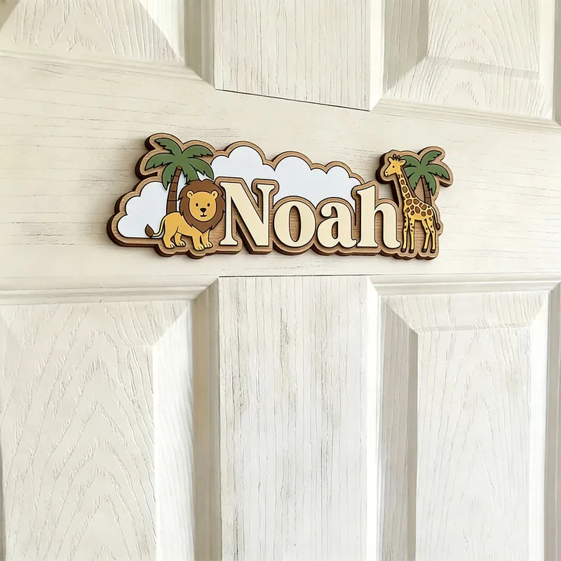 Whimsical Jungle Friends Custom Name Plaque, Cute Lion & Giraffe 3D Wooden Sign, Unisex Kids Room Decor, Tropical Safari Nursery
Whimsical Jungle Friends Custom Name Plaque, Cute Lion & Giraffe 3D Wooden Sign, Unisex Kids Room Decor, Tropical Safari Nursery
