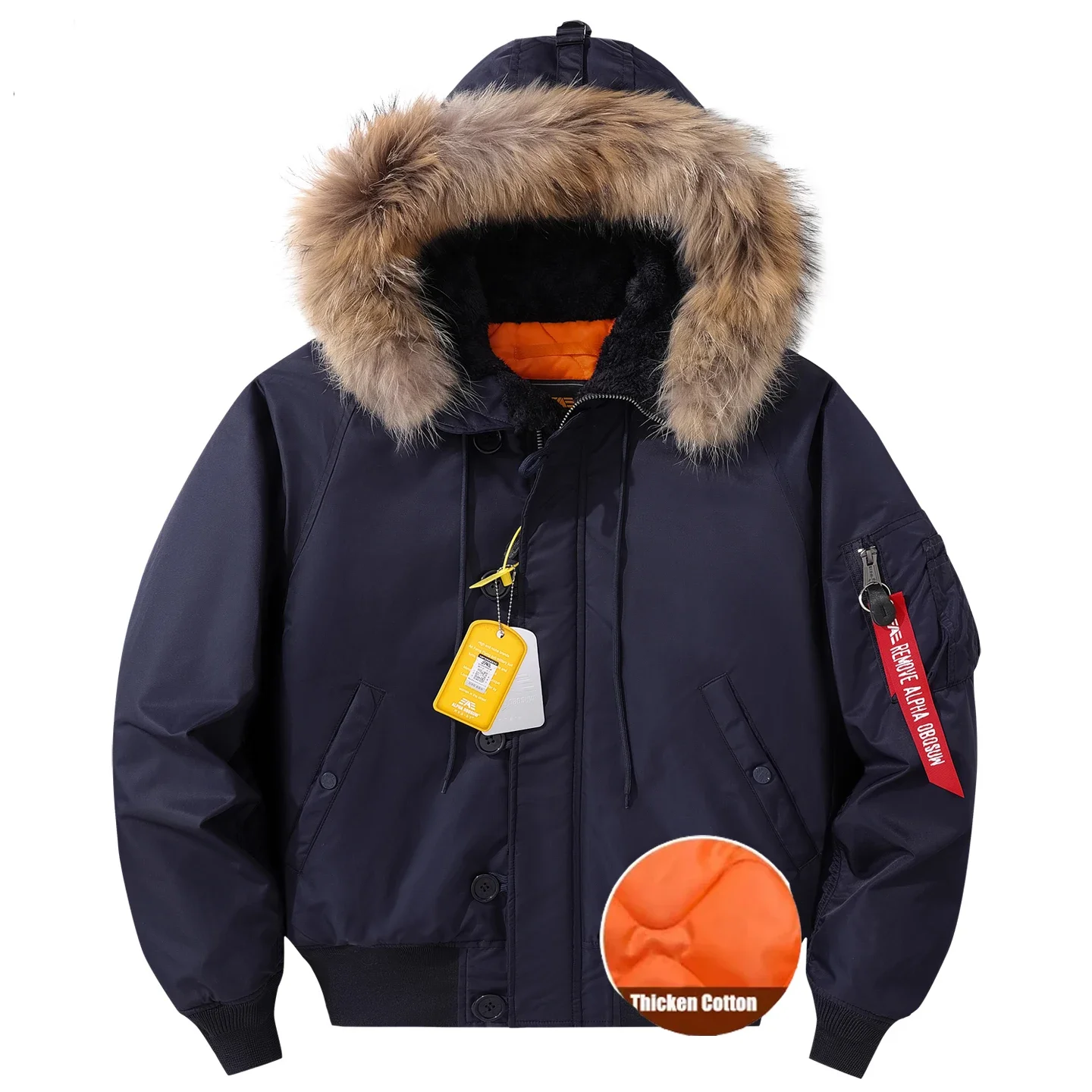 Men Autumn and Winter New Hooded Fur Collar Pilot Cotton Jacket Thicken Cotton Pad Short Coat
Men Autumn and Winter New Hooded Fur Collar Pilot Cotton Jacket Thicken Cotton Pad Short Coat