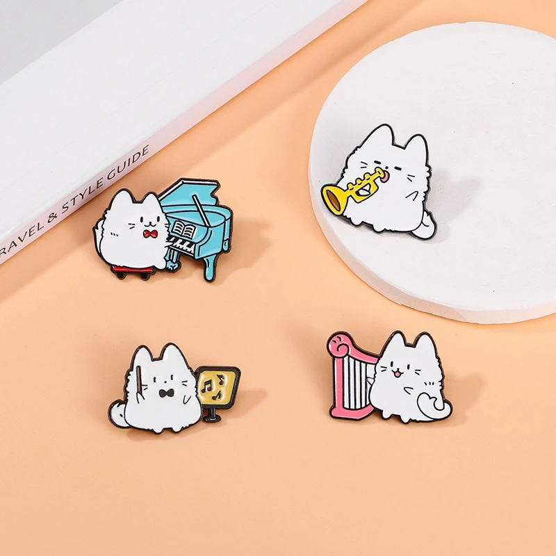 Cartoon Music Festival Cat Shape Alloy Brooch Badges Pins For Clothing Bags Hat Scarf T-shirt Jeans DIY Decoration Accessory
Cartoon Music Festival Cat Shape Alloy Brooch Badges Pins For Clothing Bags Hat Scarf T-shirt Jeans DIY Decoration Accessory