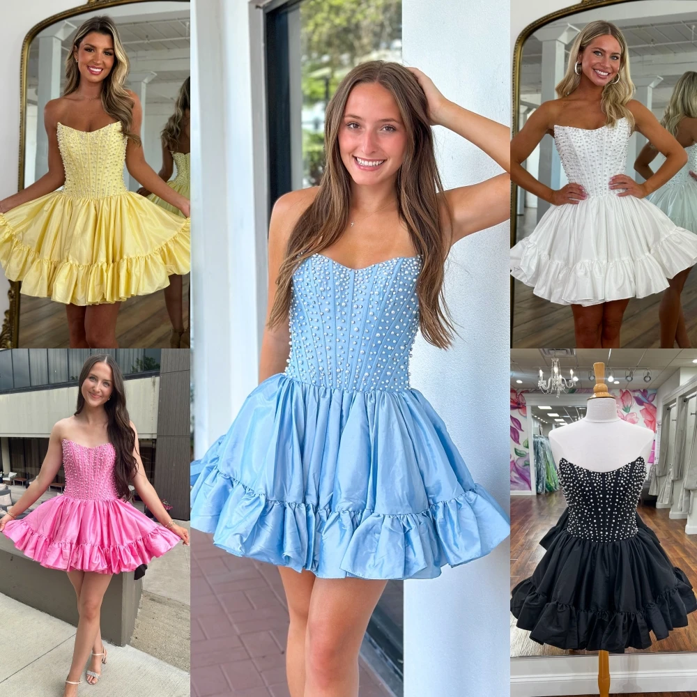 Light Blue Cocktail Party Dress Pearl Corset Yellow Black Short Semi Formal Hoco Gala Graduation Gown Pageant Interview Holiday
Light Blue Cocktail Party Dress Pearl Corset Yellow Black Short Semi Formal Hoco Gala Graduation Gown Pageant Interview Holiday