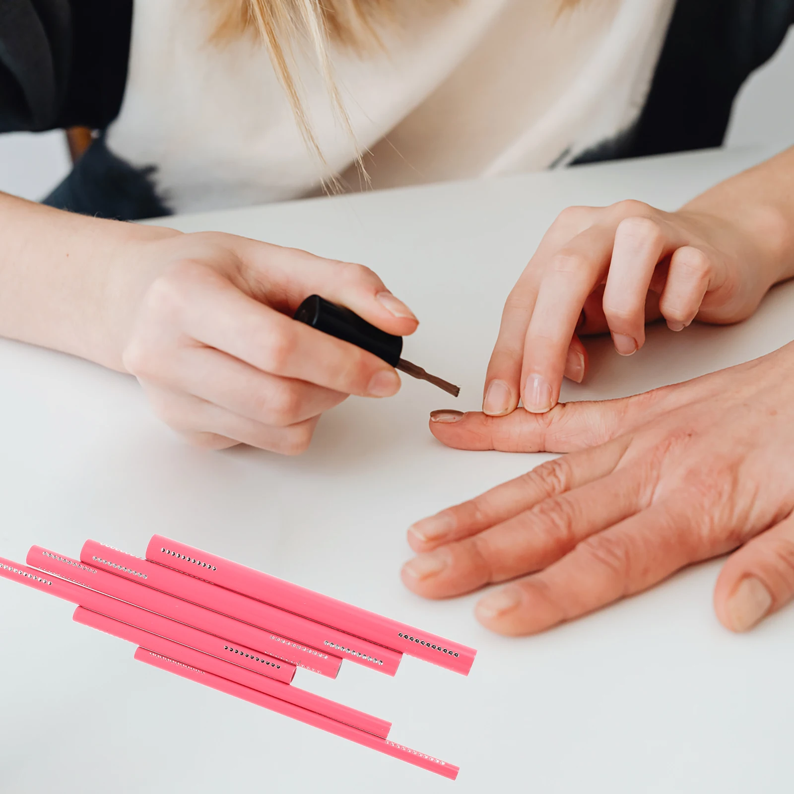 6pcs Pink Crystal French Nail Therapy Wand Multi Functional Manicure Tool For Gel Application Nail Shaping Cuticle Care Styling
6pcs Pink Crystal French Nail Therapy Wand Multi Functional Manicure Tool For Gel Application Nail Shaping Cuticle Care Styling