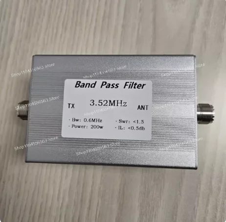 BPF-3.5-100 3.52MHz 80m Band Pass Filter 200W Interference Rejection for Amateur Radio HF Transceiver Improve Sensitivity
BPF-3.5-100 3.52MHz 80m Band Pass Filter 200W Interference Rejection for Amateur Radio HF Transceiver Improve Sensitivity