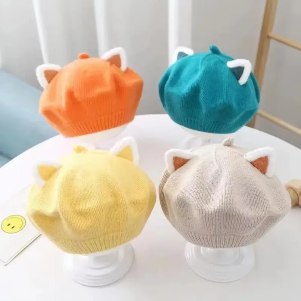 High Quality Lovely Baby Beret Cat Ear Design Warm Infant Knitted Hat Kids Hat for 1-3Y Baby Unisex
High Quality Lovely Baby Beret Cat Ear Design Warm Infant Knitted Hat Kids Hat for 1-3Y Baby Unisex