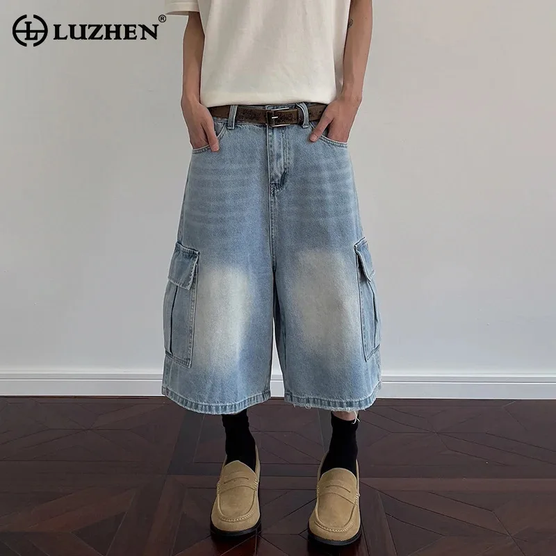 LUZHEN 2025 Summer Loose Straight Cargo Cropped Denim Pants Men's Fashion Street Wear Pockets Decorate Washed Male Jeans JY2168
LUZHEN 2025 Summer Loose Straight Cargo Cropped Denim Pants Men's Fashion Street Wear Pockets Decorate Washed Male Jeans JY2168