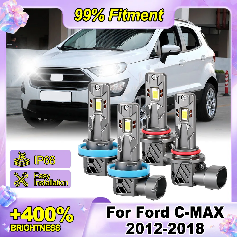 For Ford C-MAX 2012-2018 2016 2017 2018 6000K White 9005 H11 High/ Low Beam LED Headlights 5570 CSP Halogen Replacement Bulbs
For Ford C-MAX 2012-2018 2016 2017 2018 6000K White 9005 H11 High/ Low Beam LED Headlights 5570 CSP Halogen Replacement Bulbs