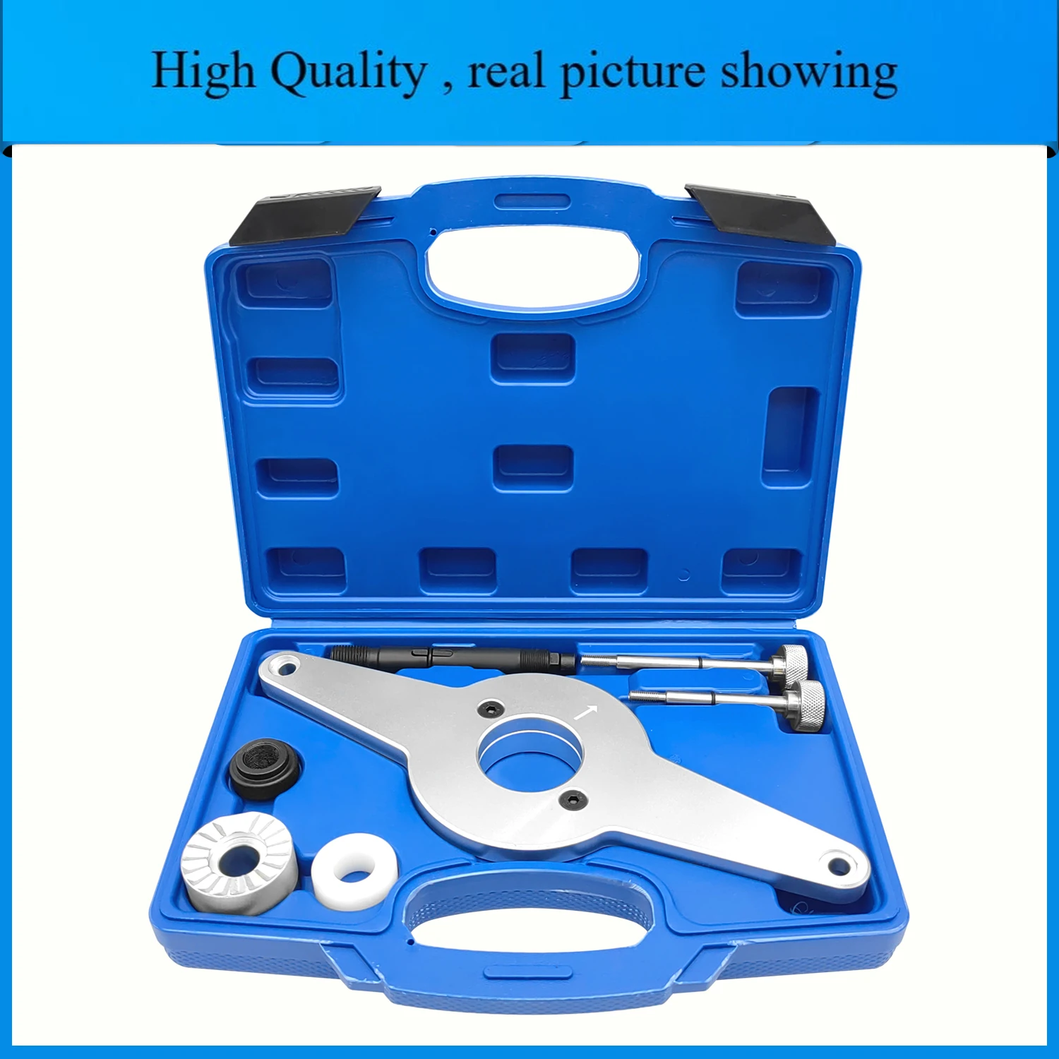 T10531 Shock Absorber Fixing Tool Crankshaft Pulley Removal Suitable for Audi Skoda Volkswagen 1.8 2.0 4V TFSi EA888
T10531 Shock Absorber Fixing Tool Crankshaft Pulley Removal Suitable for Audi Skoda Volkswagen 1.8 2.0 4V TFSi EA888