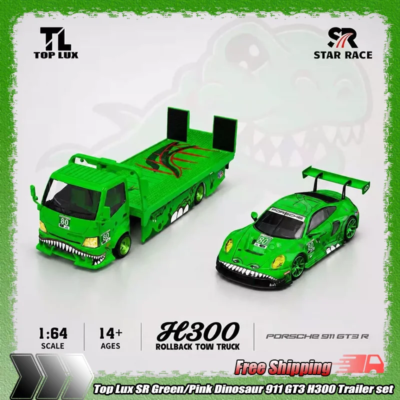 1:64 Alloy Top Lux Sr Green/Pink Dinosaur 911 Gt3 H300 Rollback Tow Trailer Diecasting Car Model Customized Children'S Toy Gift
1:64 Alloy Top Lux Sr Green/Pink Dinosaur 911 Gt3 H300 Rollback Tow Trailer Diecasting Car Model Customized Children'S Toy Gift