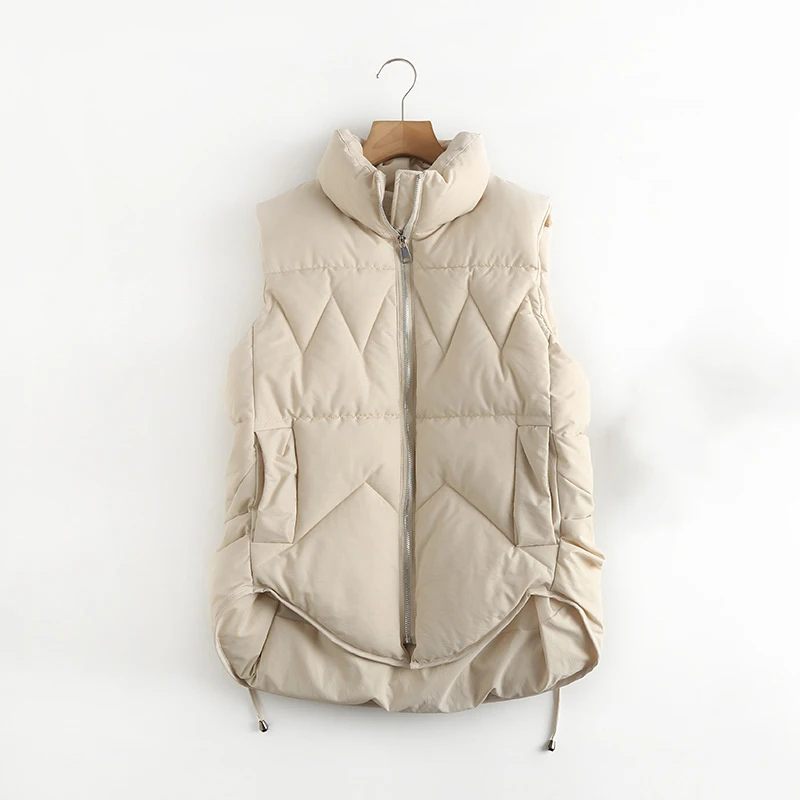 Winter Zipper Sleeveless Jacket Women Vest Thicker Warm Waistcoat Korean Padded Vest Coat Irregular Hem Jacket
Winter Zipper Sleeveless Jacket Women Vest Thicker Warm Waistcoat Korean Padded Vest Coat Irregular Hem Jacket