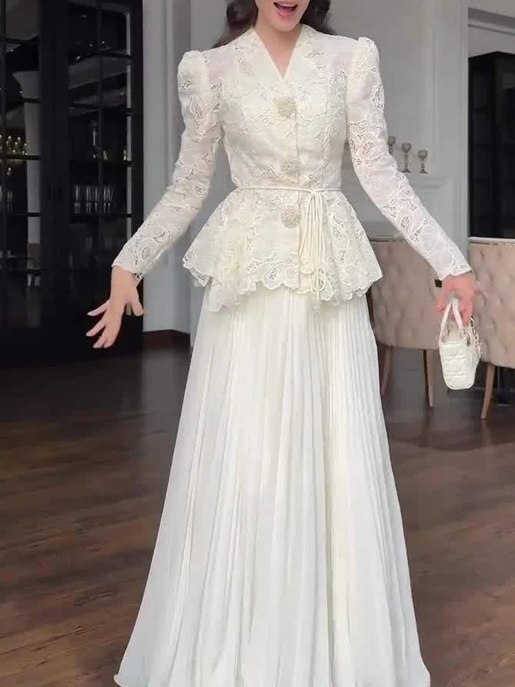 Элегантное банкетное платье с высокой талией и оборками, модные женские вечерние платья с длинными рукавами, сексуальное белое кружевное тонкое вечернее платье с вышивкой
Элегантное банкетное платье с высокой талией и оборками, модные женские вечерние платья с длинными рукавами, сексуальное белое кружевное тонкое вечернее платье с вышивкой