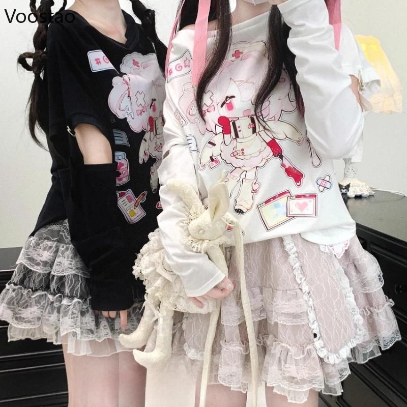 Japanese Cartoon Printing Women T-Shirts Y2k Aesthetic Loose Casual Tshirts Autumn Girls Grunge Harajuku Long Sleeve Tees Tops
Japanese Cartoon Printing Women T-Shirts Y2k Aesthetic Loose Casual Tshirts Autumn Girls Grunge Harajuku Long Sleeve Tees Tops