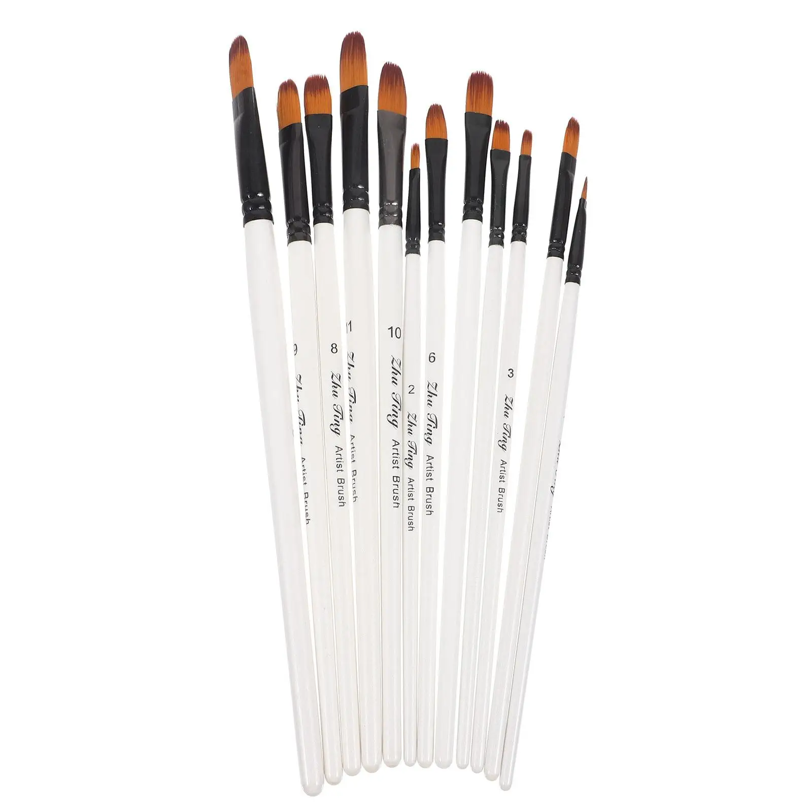 12 Pcs Painting Brush Set Nylon Bristles Watercolor Acrylic Oil Craft Birthday Gift Kids Adults Beginners Professionals
12 Pcs Painting Brush Set Nylon Bristles Watercolor Acrylic Oil Craft Birthday Gift Kids Adults Beginners Professionals