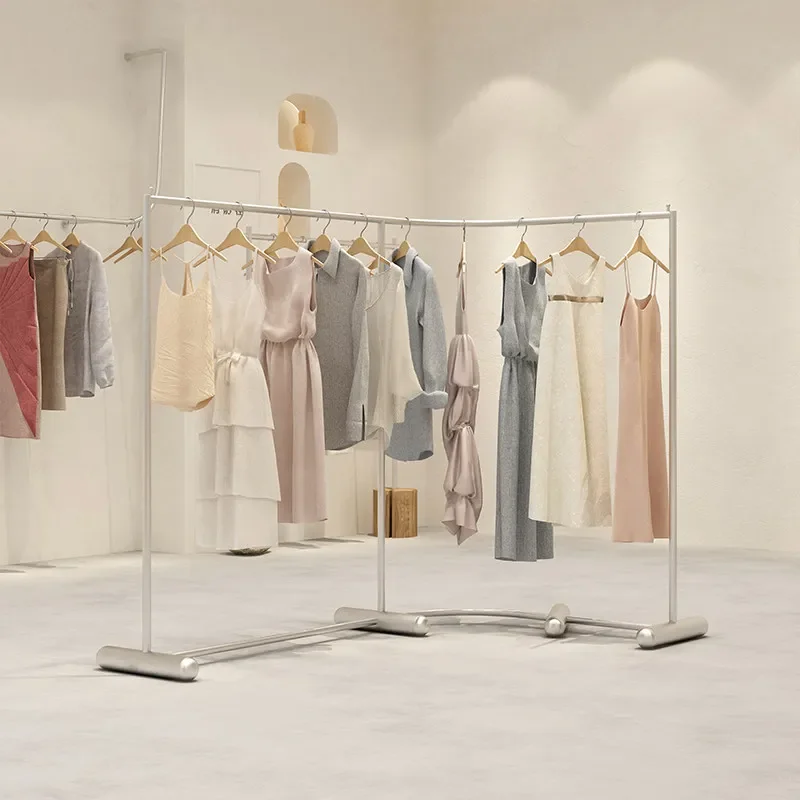 Clothing StoreL-shaped Clothing Store Zhongdao Rack Single-row Curved Corner Clothing Store Floor-to-ceiling Display Rack Women'
Clothing StoreL-shaped Clothing Store Zhongdao Rack Single-row Curved Corner Clothing Store Floor-to-ceiling Display Rack Women'