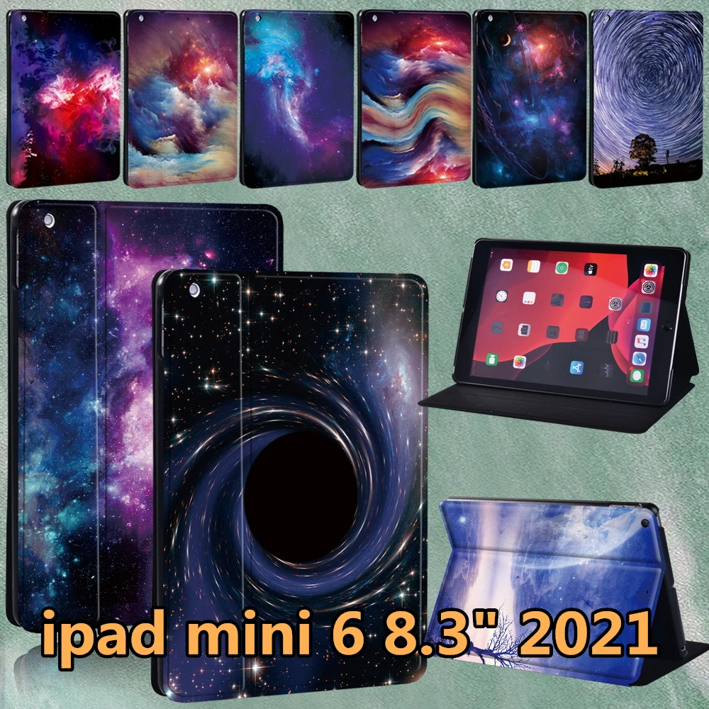 Case for IPad Mini 6 A2567 A2568 A2569 Case Ultra Thin Funda Apple IPad Mini 6 2021 8.3" Leather Space Pattern Protective Cover
Case for IPad Mini 6 A2567 A2568 A2569 Case Ultra Thin Funda Apple IPad Mini 6 2021 8.3" Leather Space Pattern Protective Cover