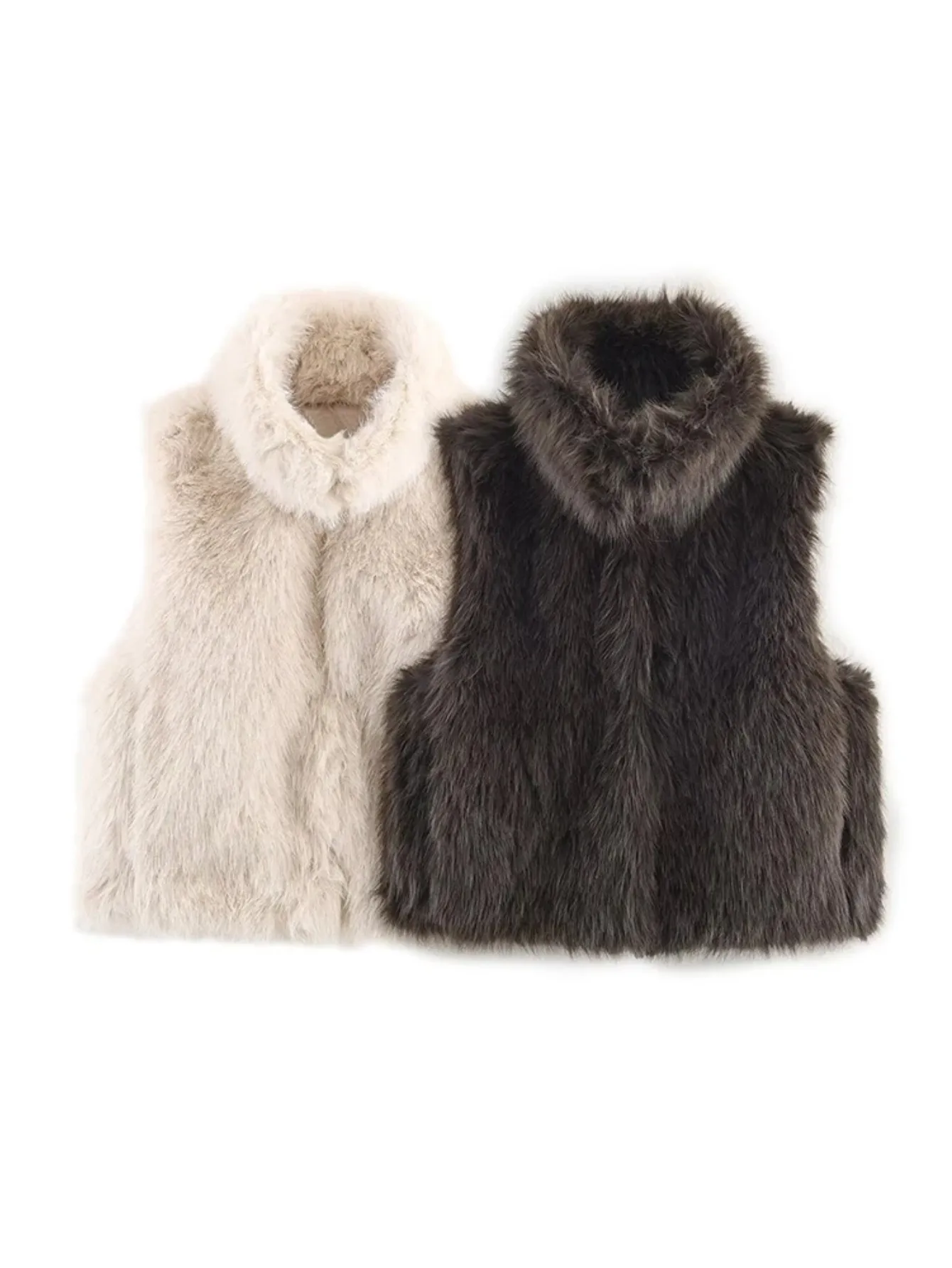 Женский жилет из искусственного меха с высоким воротником, тёплым плотным жилетом, боковыми карманами в швах, застёжкой на металлический крючок спереди, повседневный зимний наряд
Женский жилет из искусственного меха с высоким воротником, тёплым плотным жилетом, боковыми карманами в швах, застёжкой на металлический крючок спереди, повседневный зимний наряд