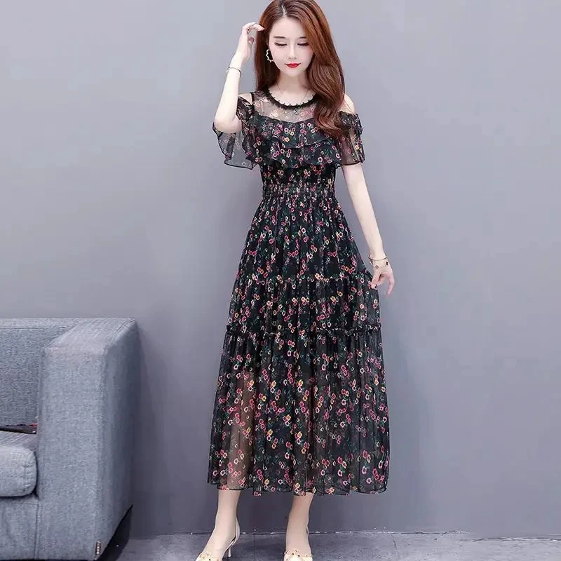 2024 New Elegant Mesh Chiffon Floral Dress, for Women's Clothing, Spring Summer Off shoulder Beach A-line Dress, Vestidos WI167
2024 New Elegant Mesh Chiffon Floral Dress, for Women's Clothing, Spring Summer Off shoulder Beach A-line Dress, Vestidos WI167