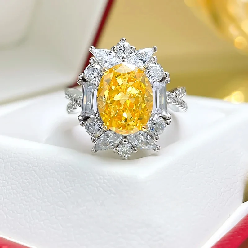 Fashionable and elegant green ring paired with high carbon diamond design, niche 925 sterling silver wedding jewelry wholesale
Fashionable and elegant green ring paired with high carbon diamond design, niche 925 sterling silver wedding jewelry wholesale