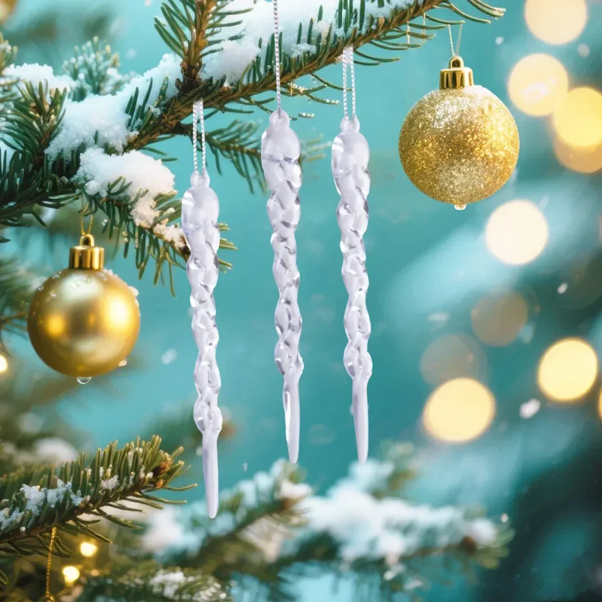 Holiday Decoration Set With 24 Acrylic Icicle Ornaments For Christmas Tree Featuring Sturdy And Lightweight Build
Holiday Decoration Set With 24 Acrylic Icicle Ornaments For Christmas Tree Featuring Sturdy And Lightweight Build