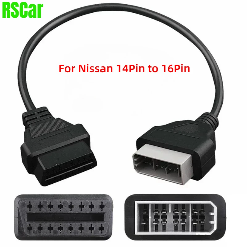 For Nissan 14 Pin To OBD2 16 Pin Cable Car Diagnostic Connector for Nissan 14Pin To 16Pin OBD OBDII Adapter Connector
For Nissan 14 Pin To OBD2 16 Pin Cable Car Diagnostic Connector for Nissan 14Pin To 16Pin OBD OBDII Adapter Connector