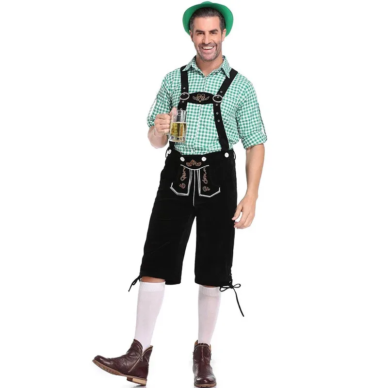 DY20Germany Oktoberfest Costumes Adult Men Traditional Bavarian Beer Shorts Outfit Overalls Shirt Hat Suspenders Set Halloween C
DY20Germany Oktoberfest Costumes Adult Men Traditional Bavarian Beer Shorts Outfit Overalls Shirt Hat Suspenders Set Halloween C