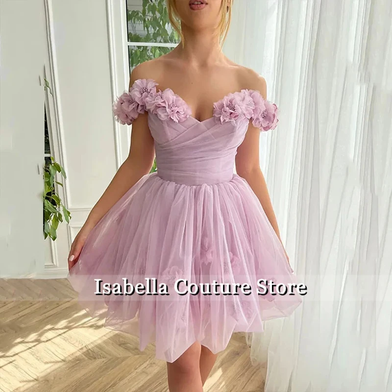 Off Shoulder MIni Homecoming Dresses Short Graduation Dress 3D Flower Women Cocktail Dress A Line Customized Prom Party Gown
Off Shoulder MIni Homecoming Dresses Short Graduation Dress 3D Flower Women Cocktail Dress A Line Customized Prom Party Gown