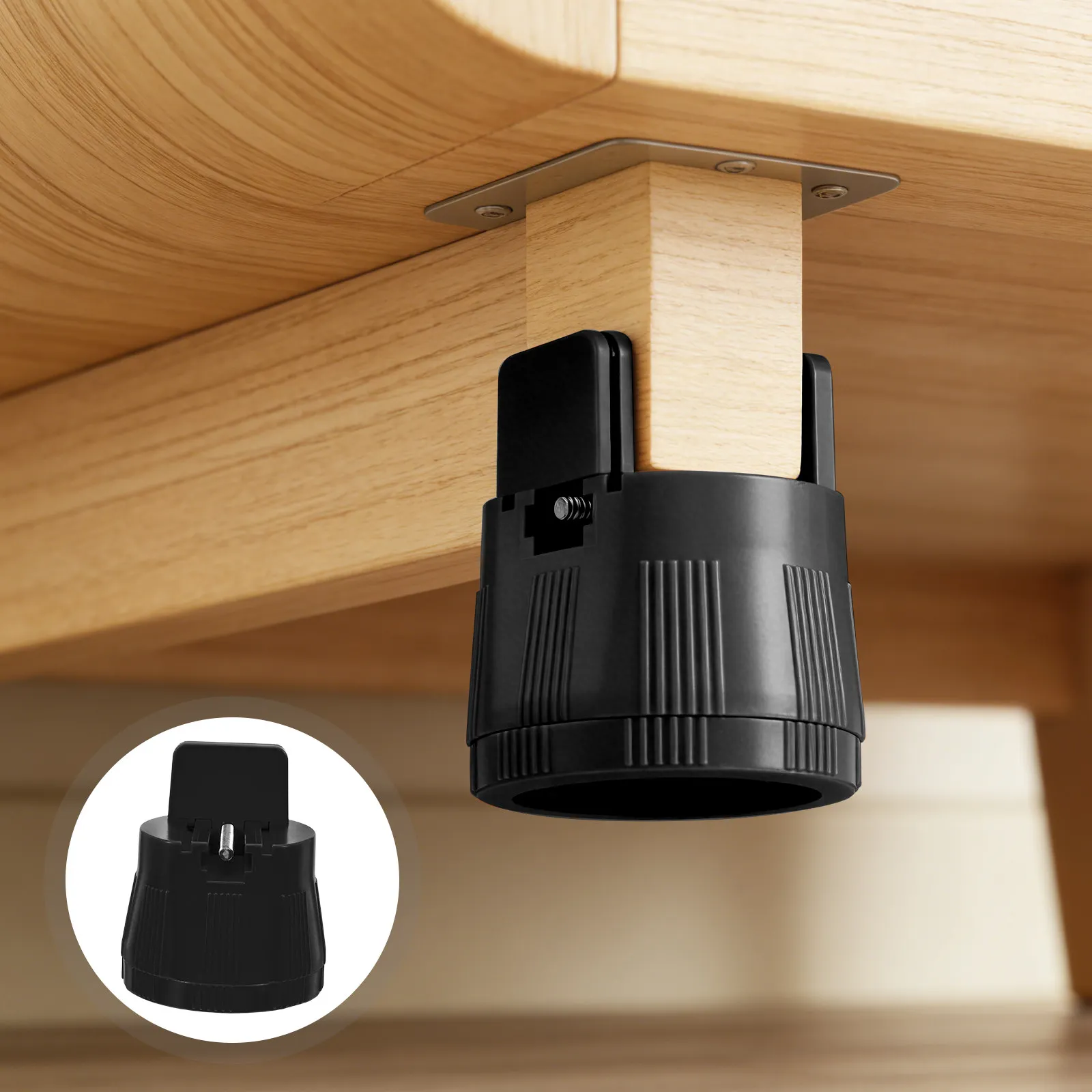 Комплект из 4 регулируемых по высоте (60-80 мм) противоскользящих подставок для мебельных ножек: для столов, стульев, кроватей и другой мебели
Комплект из 4 регулируемых по высоте (60-80 мм) противоскользящих подставок для мебельных ножек: для столов, стульев, кроватей и другой мебели