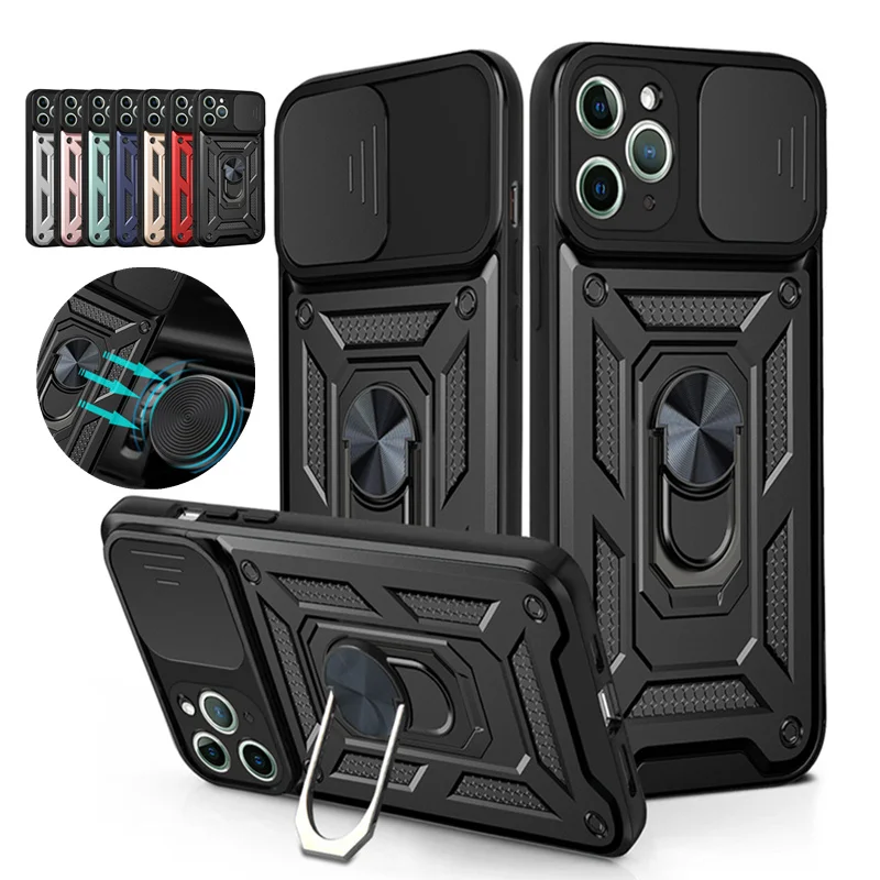 For iPhone 11 12 Pro Max Slide Armor Shockproof Phone Case for iPhone 12 Mini Car Magnetic Ring Stand Camera Protection Cover
For iPhone 11 12 Pro Max Slide Armor Shockproof Phone Case for iPhone 12 Mini Car Magnetic Ring Stand Camera Protection Cover
