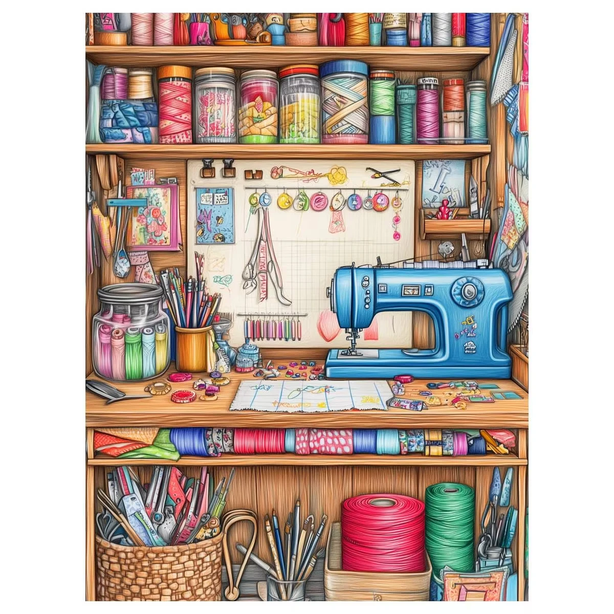 Tidy Sewing Table 500/1000/1200/2000 PCS Jigsaw Puzzles Family Activity Games for Gameroom Bedroom Gifts Home Decor
Tidy Sewing Table 500/1000/1200/2000 PCS Jigsaw Puzzles Family Activity Games for Gameroom Bedroom Gifts Home Decor