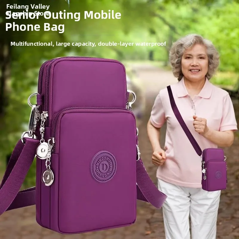 Elderly Women's Mobile Phone Bag Neck Strap Anti-Loss Lightweight Compact Size Single Shoulder Handbag for Outdoor Use
Elderly Women's Mobile Phone Bag Neck Strap Anti-Loss Lightweight Compact Size Single Shoulder Handbag for Outdoor Use