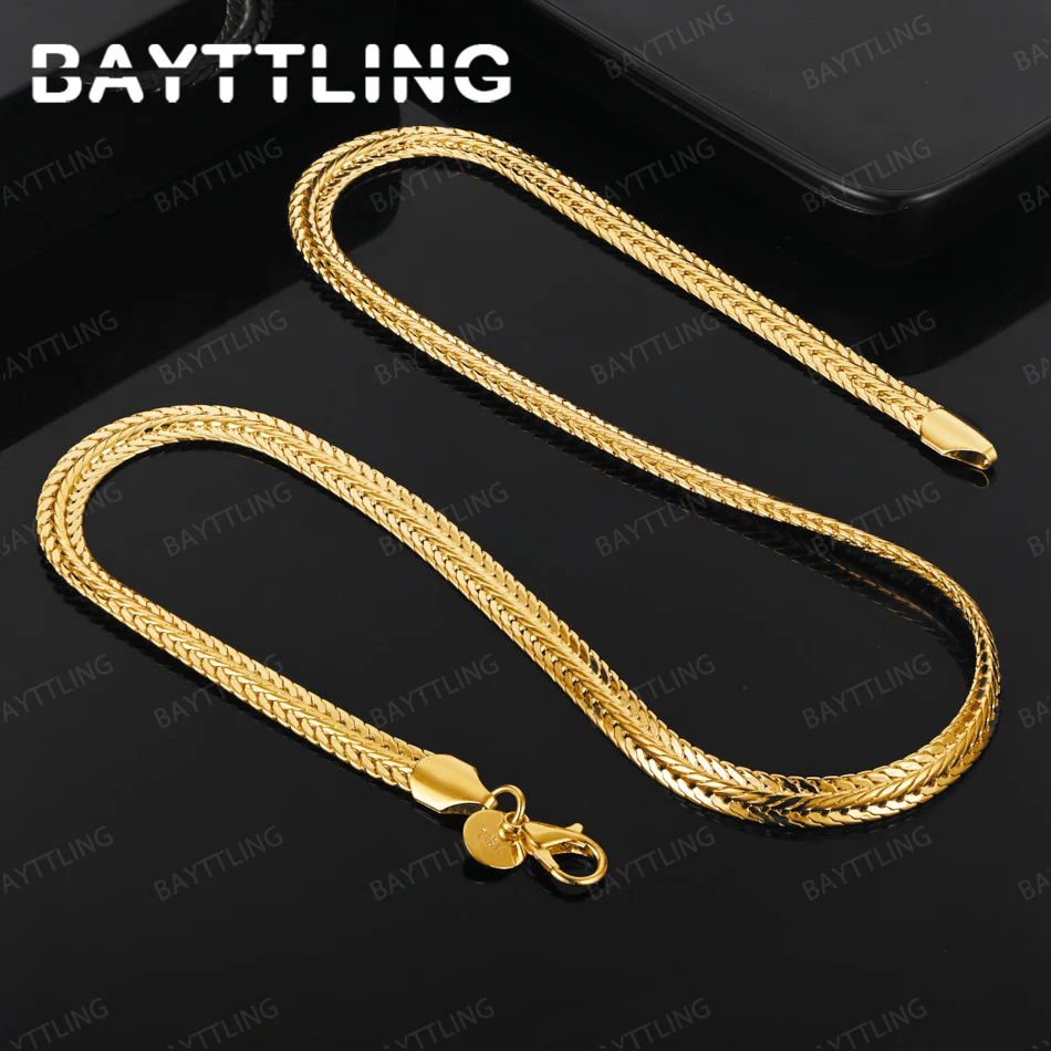 925 silver 18K gold 6mm snake chain necklace men and women fashion party jewelry hip-hop accessories
925 silver 18K gold 6mm snake chain necklace men and women fashion party jewelry hip-hop accessories