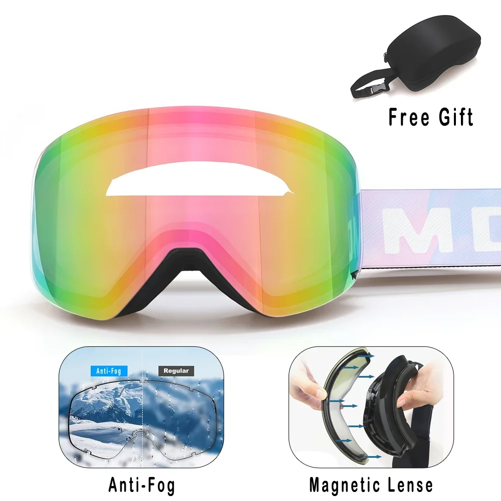 Magnetic Ski Goggles Men Women Double Layers Anti Fog big Snowboard Goggles UV400 REVO For Alpine Slope Skiing Hiking Training
Magnetic Ski Goggles Men Women Double Layers Anti Fog big Snowboard Goggles UV400 REVO For Alpine Slope Skiing Hiking Training