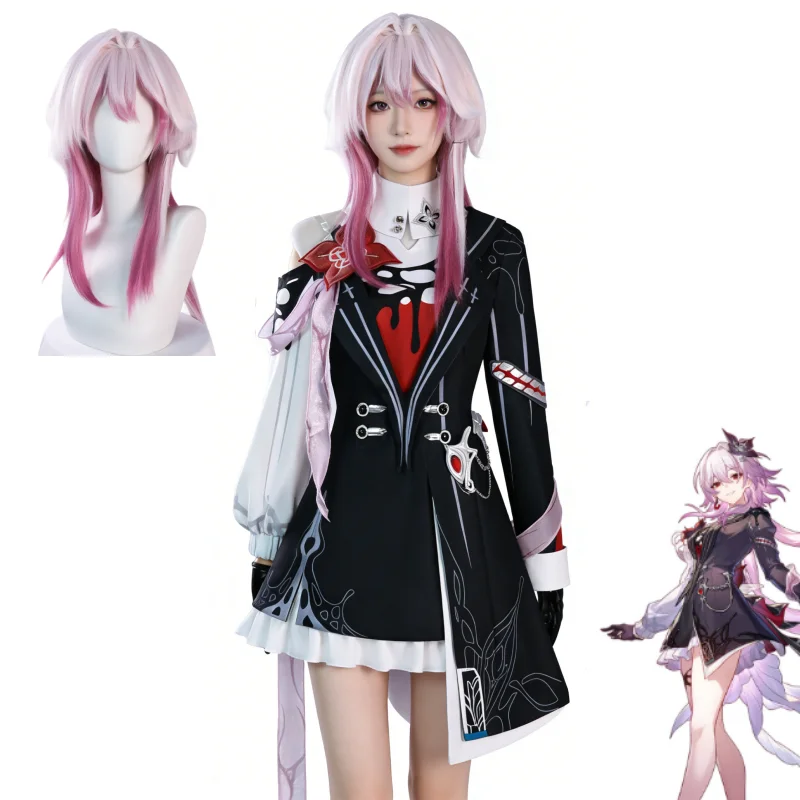 Game Honkai Star Rail Evernight Cosplay Costume Wig Black white Dress Full Set Halloween Suit Comic Con Role Play Outfit
Game Honkai Star Rail Evernight Cosplay Costume Wig Black white Dress Full Set Halloween Suit Comic Con Role Play Outfit