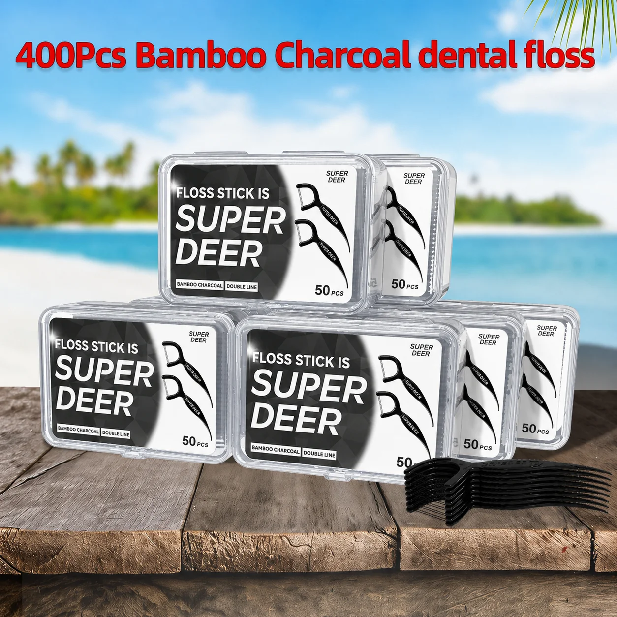 400/300/150/50PCS Double-line Bamboo Charcoal Dental Floss Stick Clean the Gaps Between Teeth Oral Care Tool
400/300/150/50PCS Double-line Bamboo Charcoal Dental Floss Stick Clean the Gaps Between Teeth Oral Care Tool