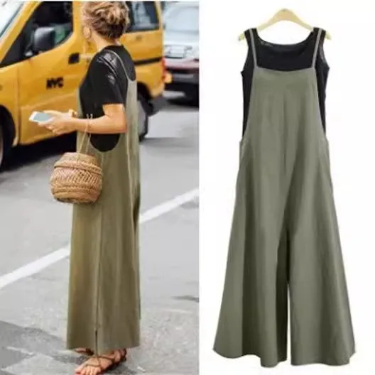 Clearance Sales For Woman Jumpsuit High Waist Wide Leg Romper Sleeveless Maxi Overalls Cotton Backless Jumpsuits Women's Loose
Clearance Sales For Woman Jumpsuit High Waist Wide Leg Romper Sleeveless Maxi Overalls Cotton Backless Jumpsuits Women's Loose