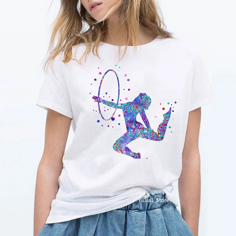 Watercolor Gymnastics girl printed tshirt women summer harajuku kawaii top female white t shirt sports lover birthday gift tees
Watercolor Gymnastics girl printed tshirt women summer harajuku kawaii top female white t shirt sports lover birthday gift tees